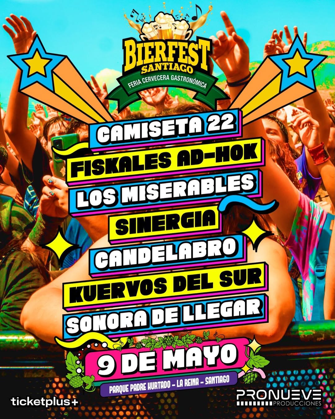 Bierfest Santiago 2026: Los Miserables, Candelabro, Fiskales Ad-Hok y más